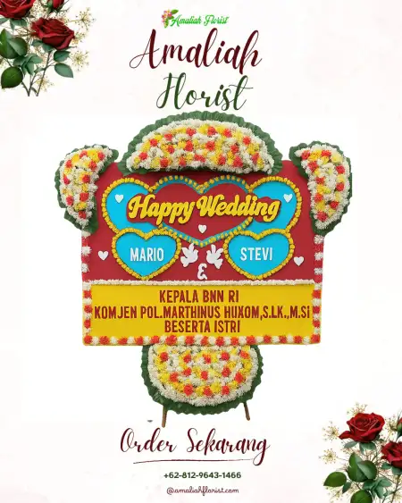 Papan Bunga Pernikahan Gebangan